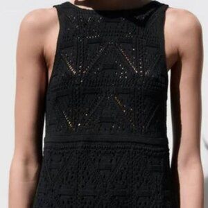 ZARA CROCHET LACE MINI DRESS  SIZE S 6771/062/800